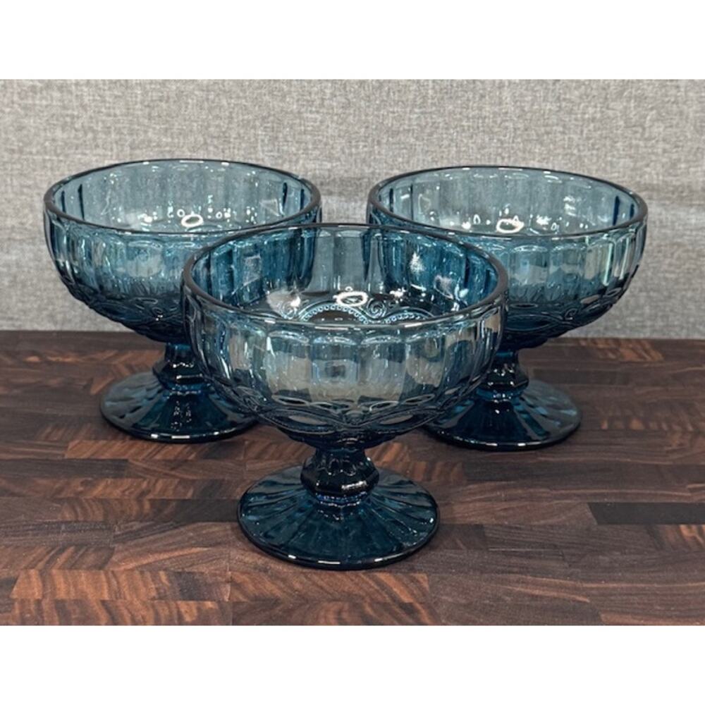 Vintage Glass Desert Bowl Set of Three